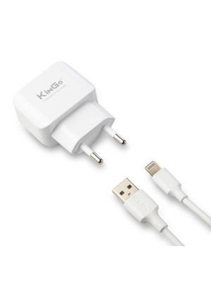 Kit Carregador + Fonte Tomada Para Iphone 2.4A (U204)