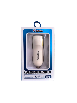 Carregador Veicular DUAL USB (C201) BRANCO