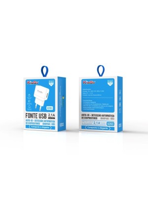 Adaptador Fonte USB 2,1A (U203)
