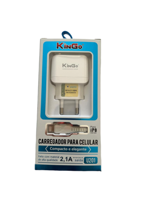 Kit Carregador + Fonte Tomada Para Iphone 2.4A (U204)