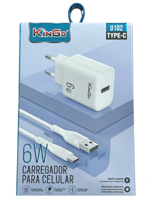 CARREGADOR 6W TYPE C (U102) KIT