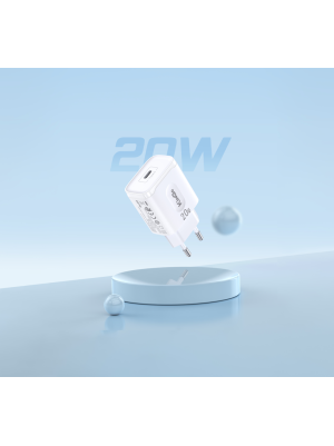 CARREGADOR PD-20W-D TYPE C - TYPE C